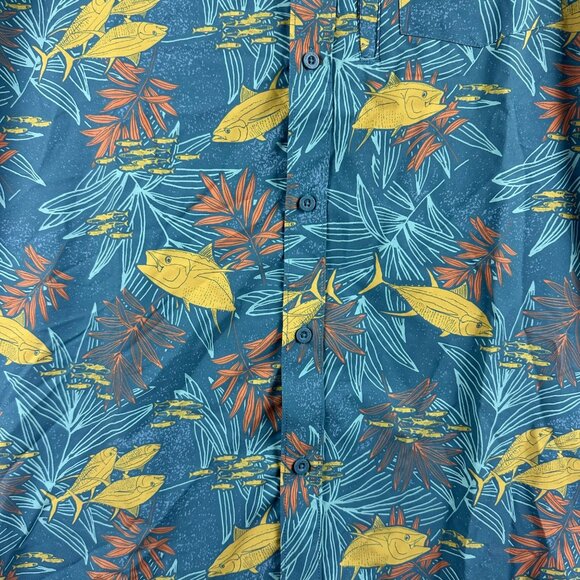 NWT Salty Crew Button Shirt Mens L Tech Woven Fishing Coastal Skate Beach Casual - Picture 4 of 11